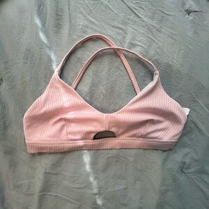 Baby pink cross back bikini top- NO CUPS